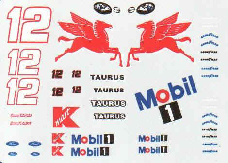 NASCAR Mobil 1 #12 Decals