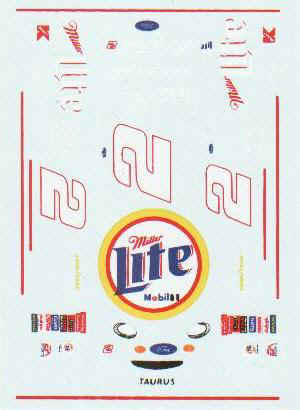 NASCAR Miller Lite #2 Decals