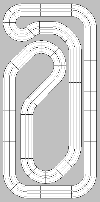 4' x 8' - 4-Lane Ravinia 35 Raceway Kit