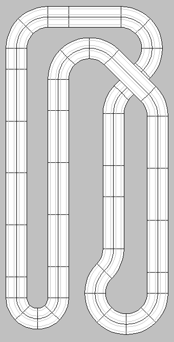 4' x 8' - 4-Lane Scenic 33 Raceway Kit