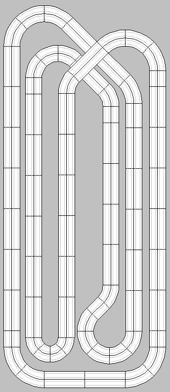 5'4"x 12' - 4-Lane Scenic 70 Raceway Kit