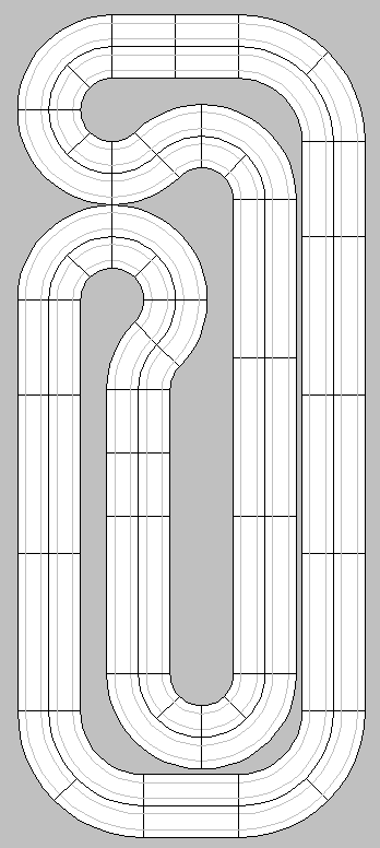 36"x 80" - 4-Lane Tuckaway 25 Raceway Kit