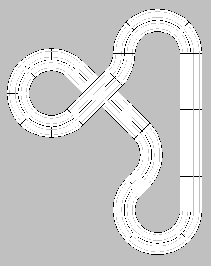 Tomy AFX 4-Way Split Race Set Layout